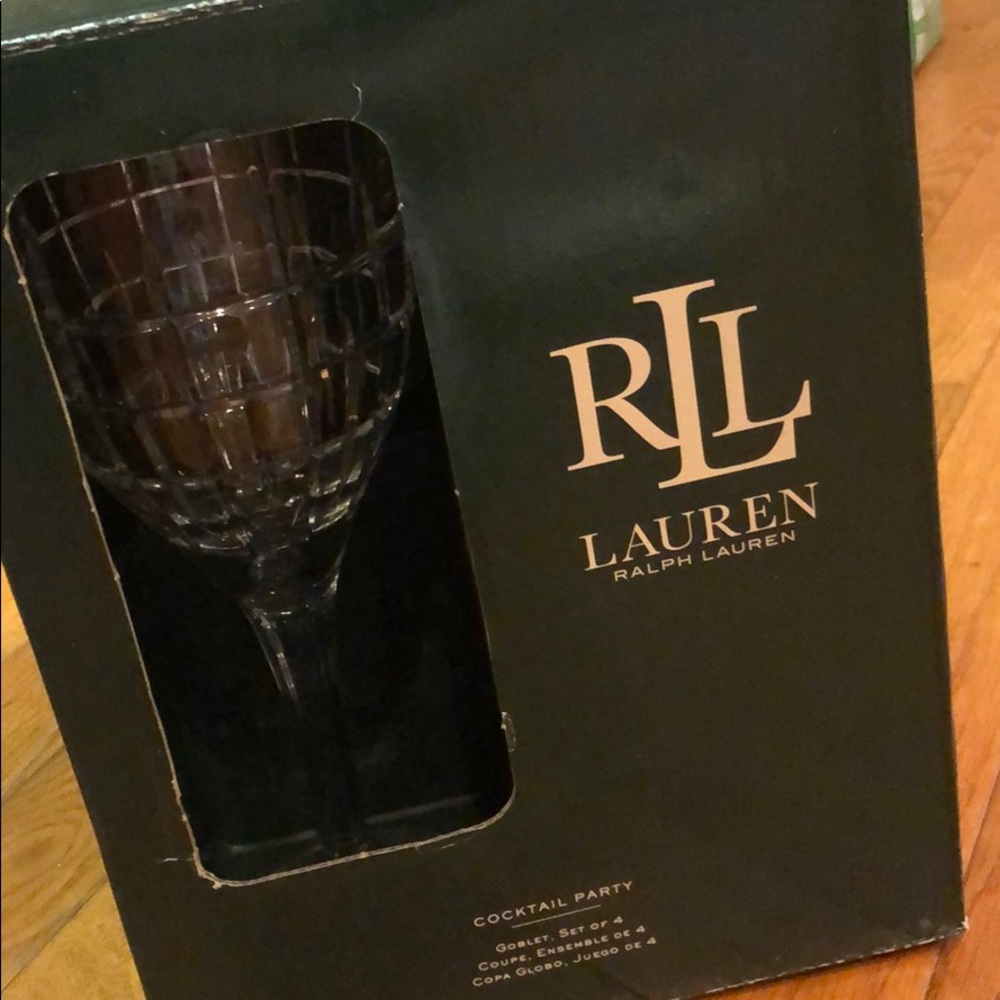 Lauren Ralph Lauren cocktail party wine glasses